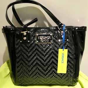 VERSACE JEANS Basket Weave Shoulder Tote, BNWT!!!